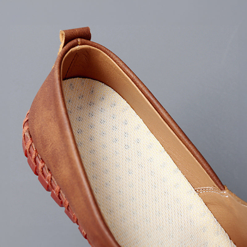 Stichdetail-Lederloafers