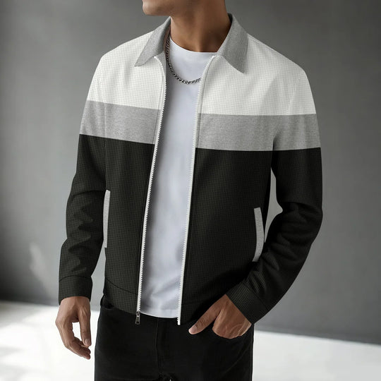 Herren Cardigan mit Waffelmuster