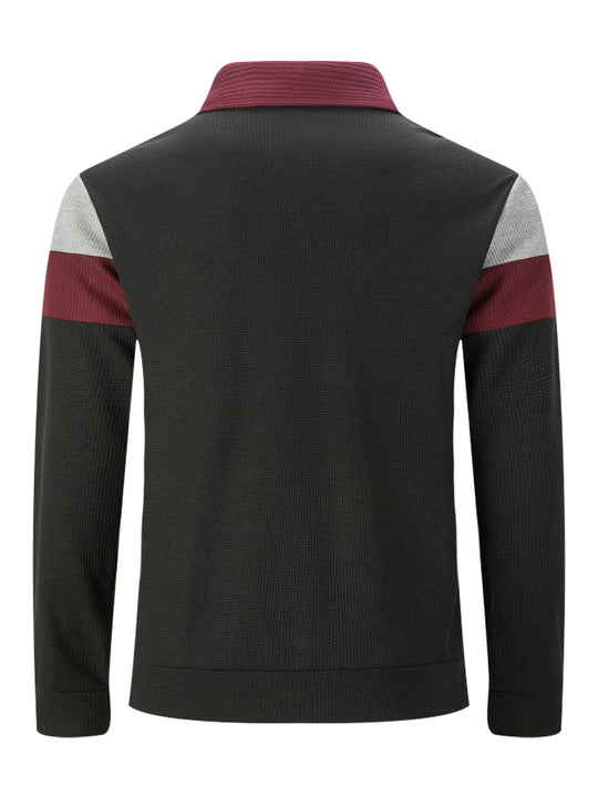 Herren Cardigan mit Waffelmuster