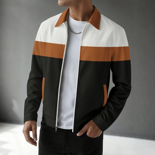 Herren Cardigan mit Waffelmuster