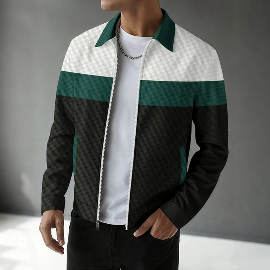 Herren Cardigan mit Waffelmuster