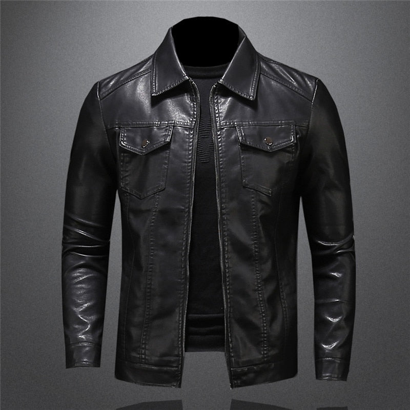Klassische Lederjacke für Herren