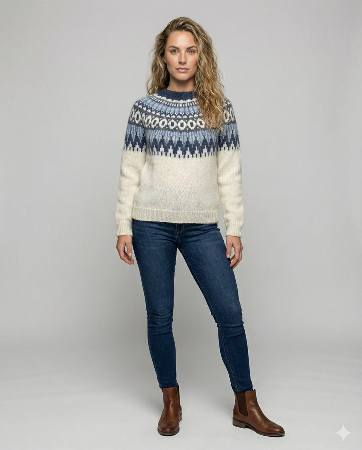 Nordischer Strickpullover Damen