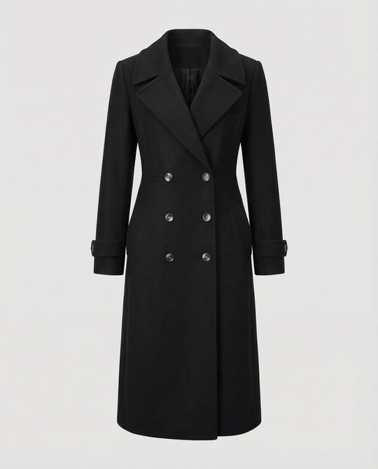 Eleganter Doppelreihiger Wollmantel