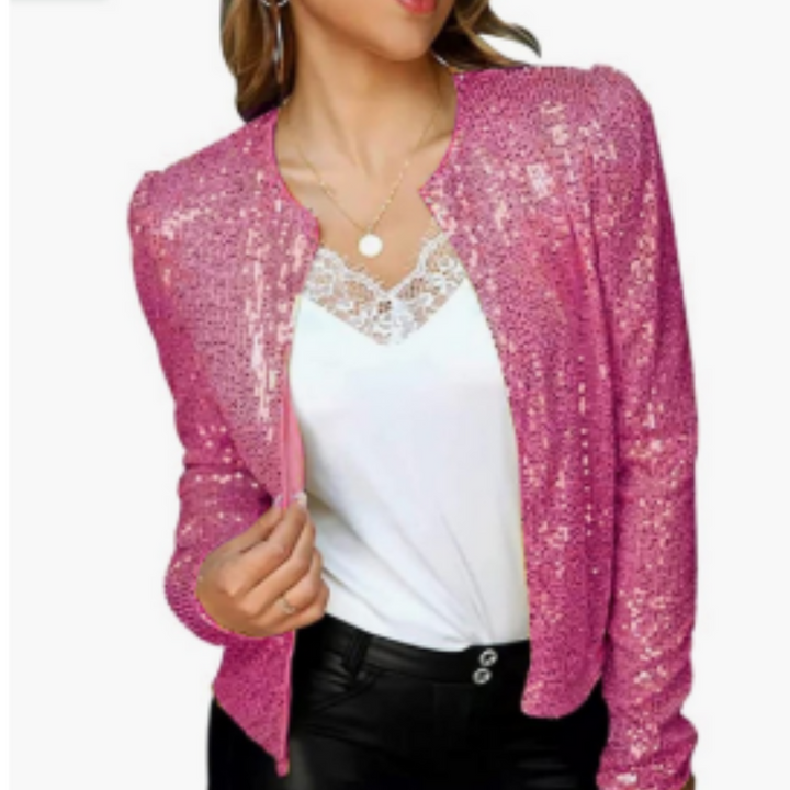 Abendjacke mit Reißverschluss für Damen