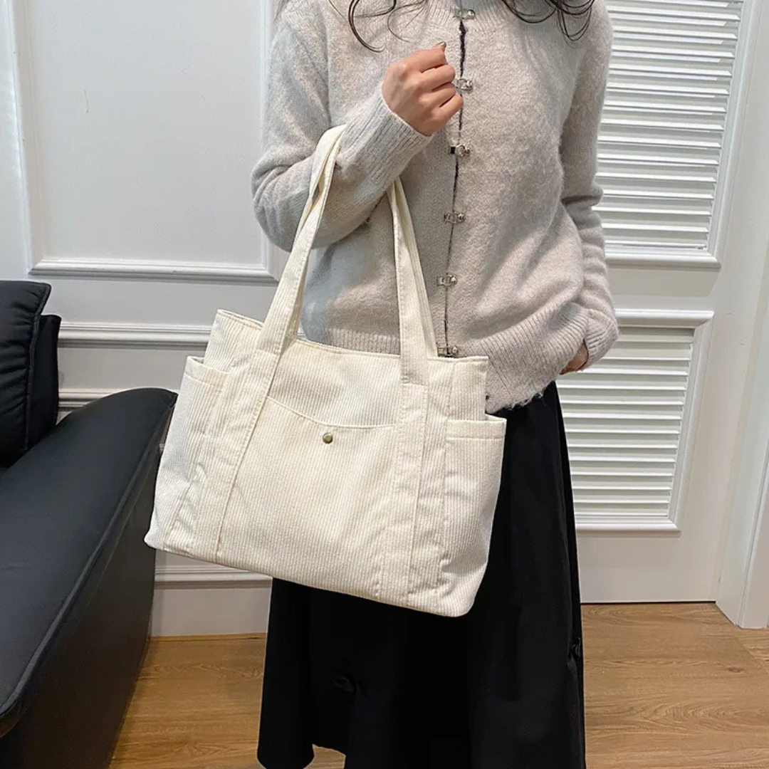 Nord Taschen | Tasche für Damen - Geräumige Cordtasche mit modernem Design und praktischen Trägern