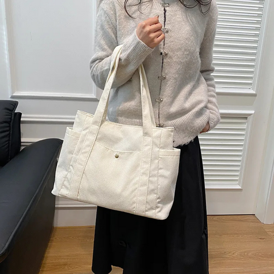Nord Taschen | Tasche für Damen - Geräumige Cordtasche mit modernem Design und praktischen Trägern