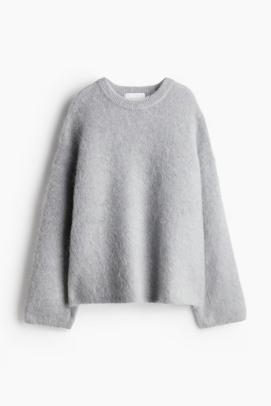 Mohair Crewneck Pullover Avellé