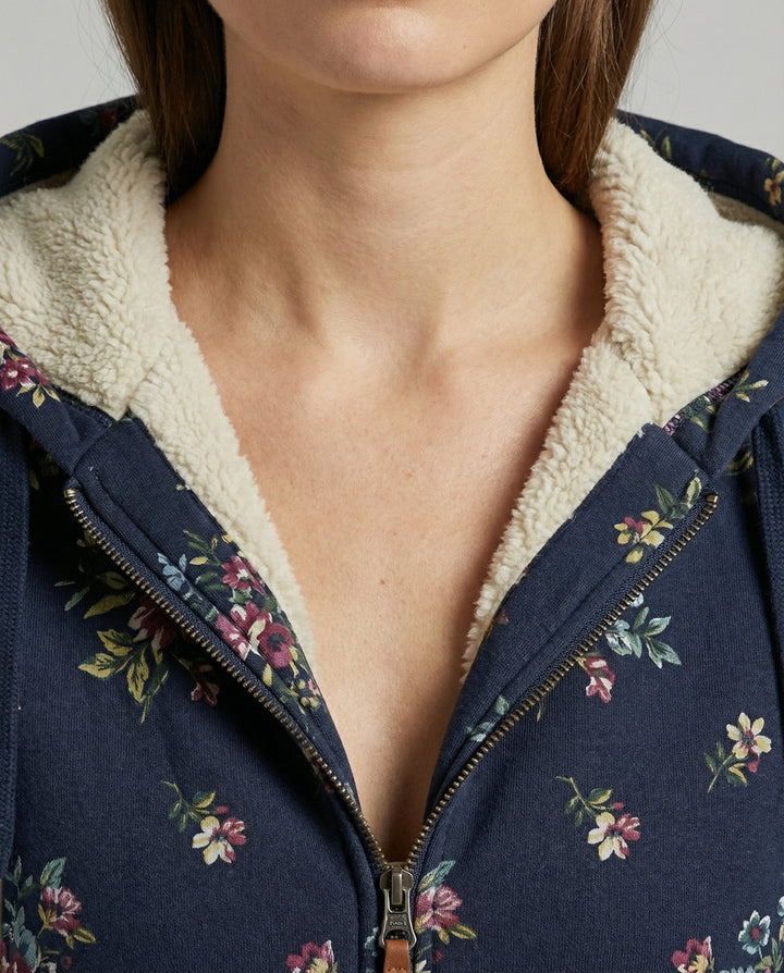 Winterjacke Damen Blumenmuster