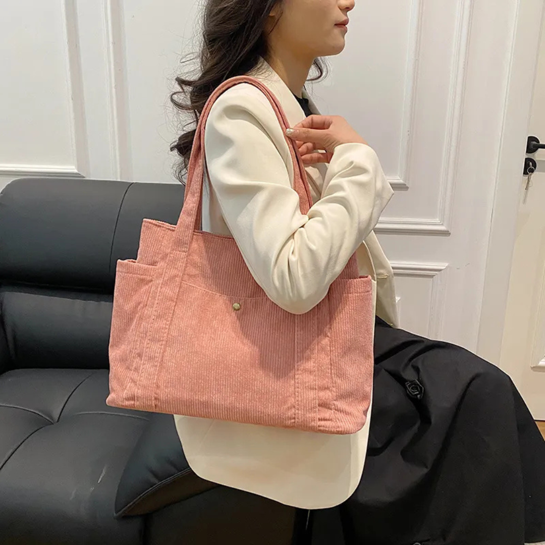 Nord Taschen | Tasche für Damen - Geräumige Cordtasche mit modernem Design und praktischen Trägern