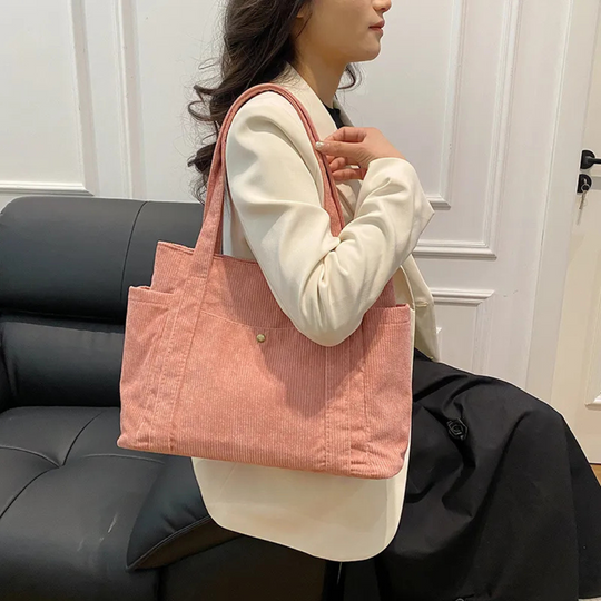 Nord Taschen | Tasche für Damen - Geräumige Cordtasche mit modernem Design und praktischen Trägern