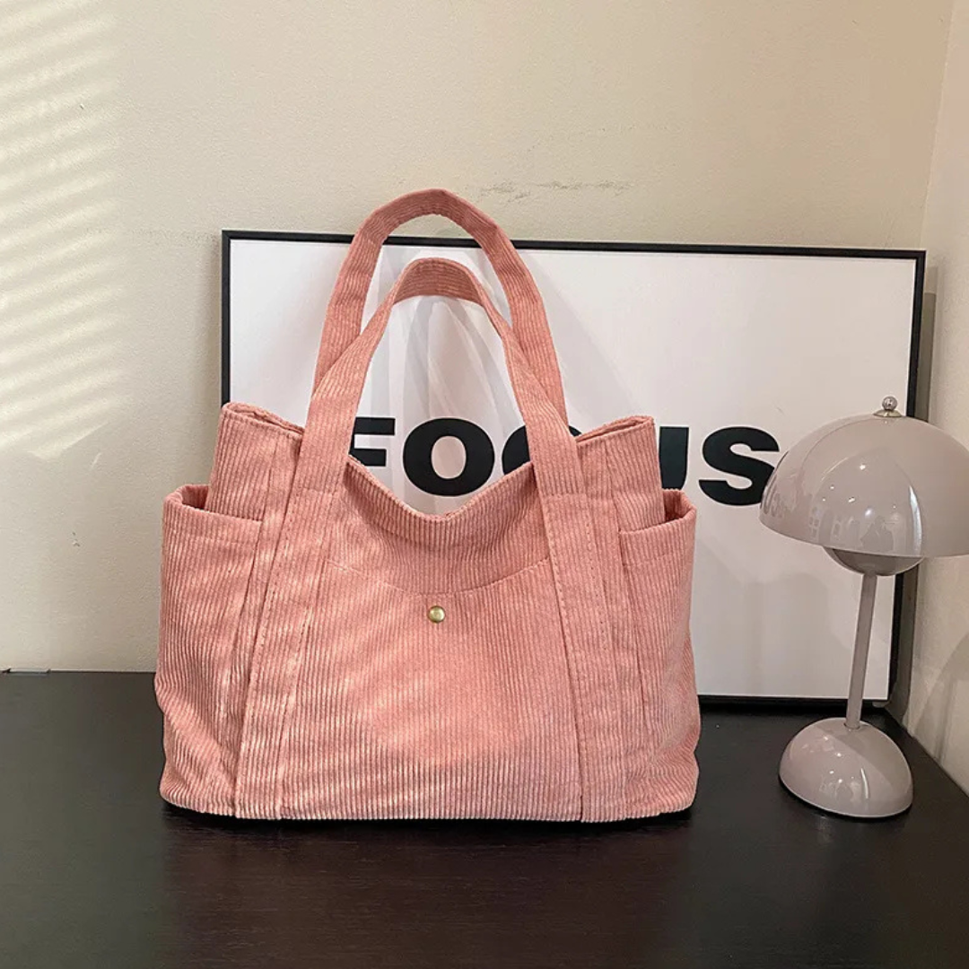 Nord Taschen | Tasche für Damen - Geräumige Cordtasche mit modernem Design und praktischen Trägern