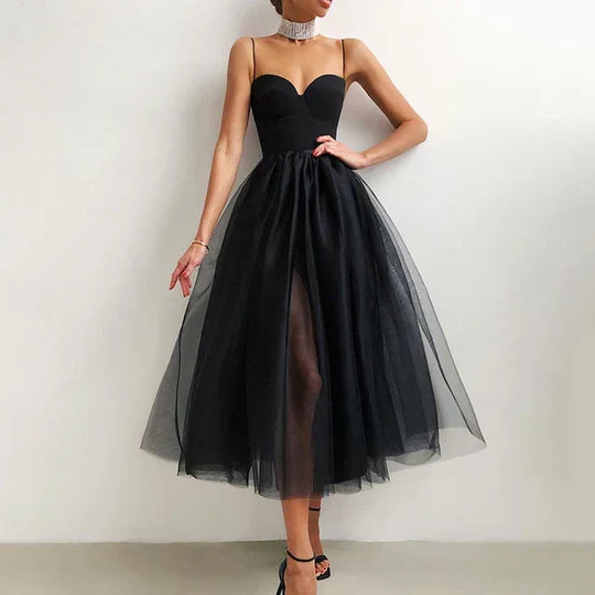 Elegantes Tüll Korsett Abendkleid für Damen