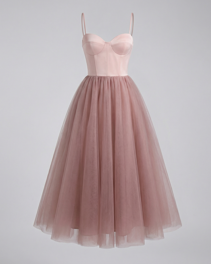 Tüll Korsett Abendkleid Damen