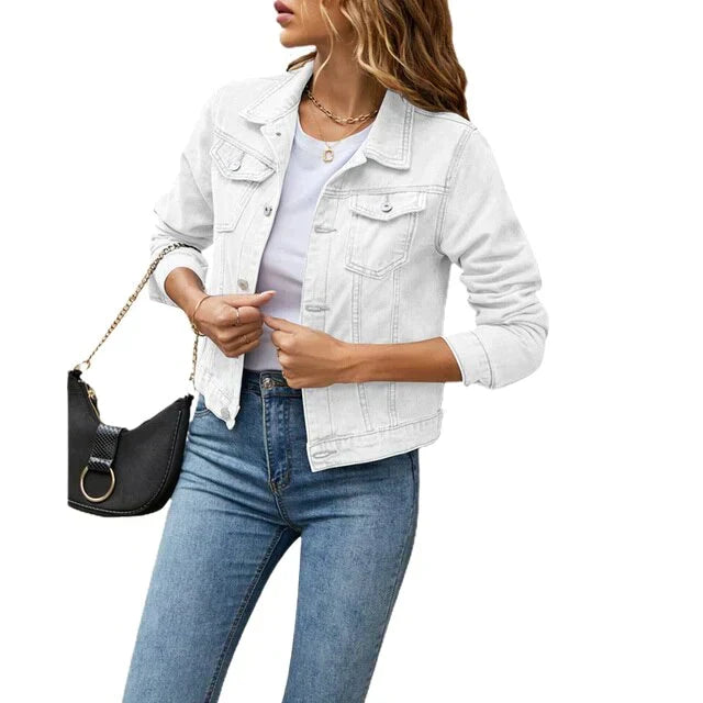 Lässige Jacke im Denim-Look für Frauen