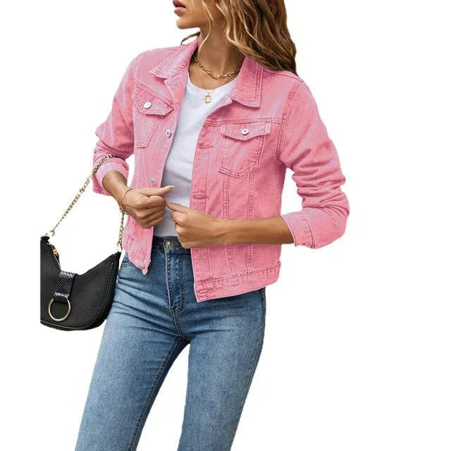 Lässige Jacke im Denim-Look für Frauen