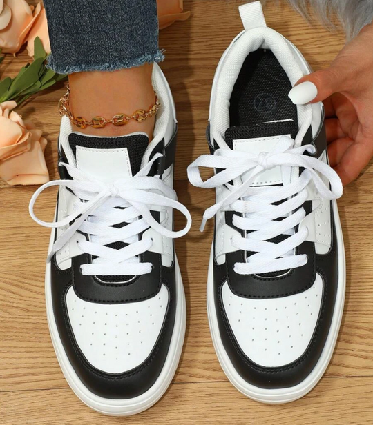 Damen Sneakers Leopard Muster Trendy