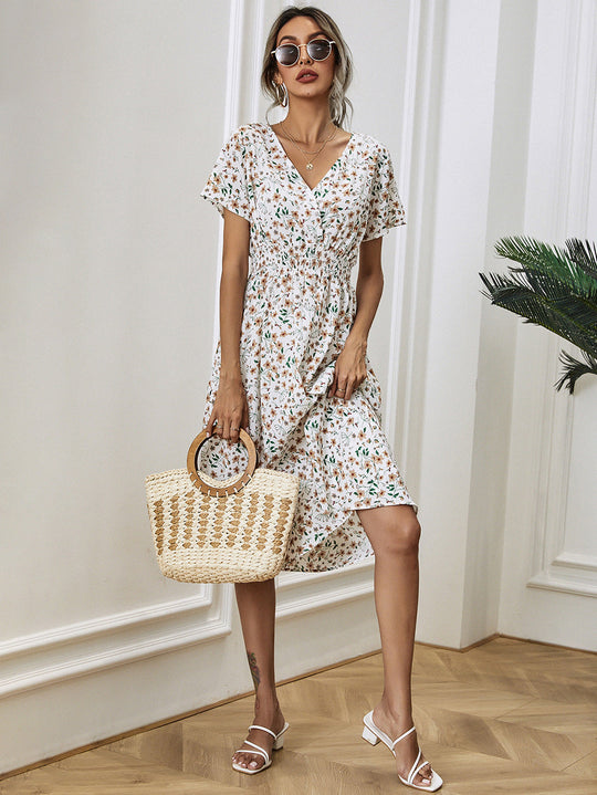 Floral Elegante Sommerkleider Damen