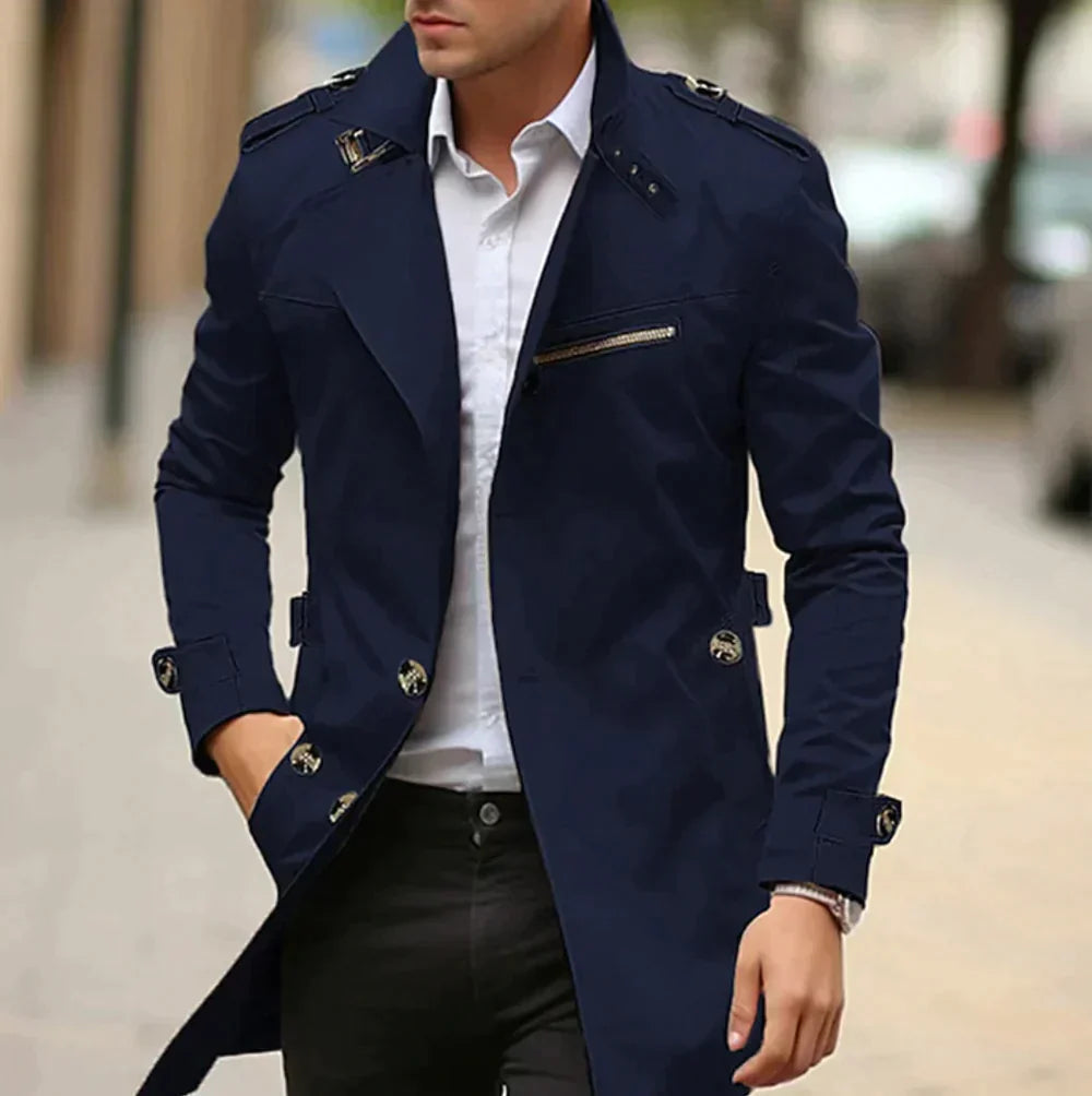Herren-Trenchcoat - Klassischer Old Money Stil