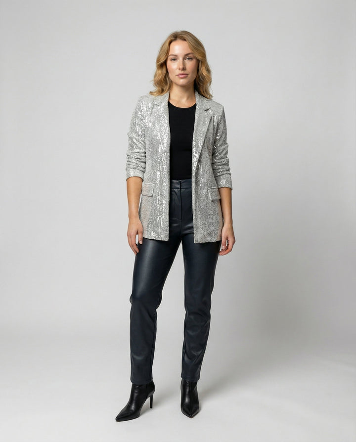 Eleganter Pailletten Blazer Damen