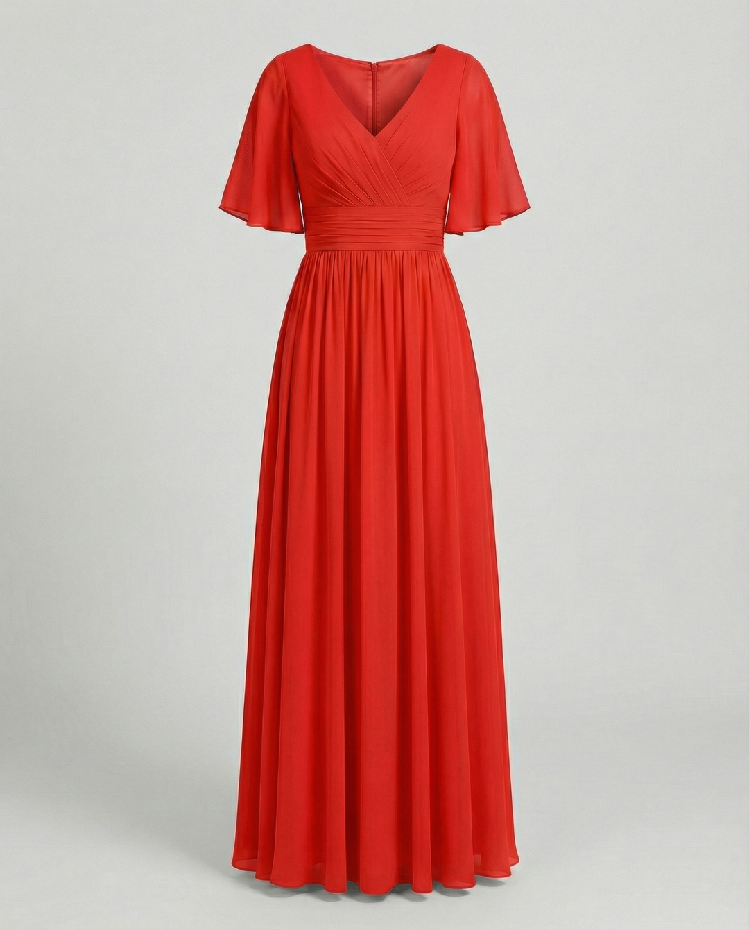 Nord Taschen | Kleid Fließendes V-Ausschnitt Chiffonkleid für Damen