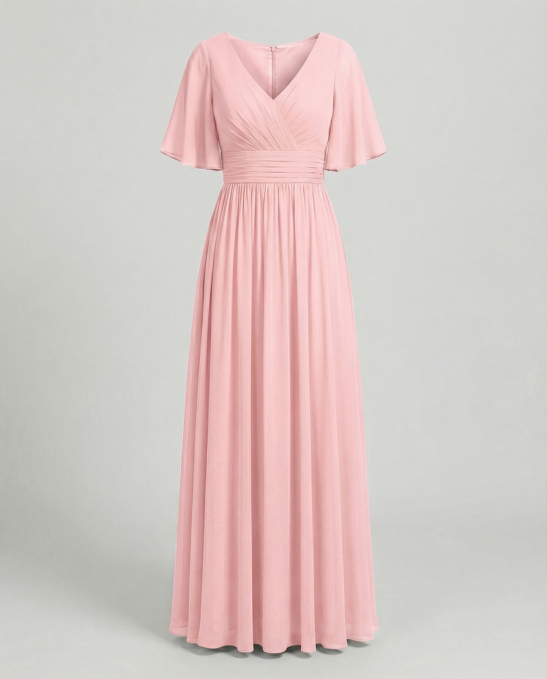 Nord Taschen | Kleid Fließendes V-Ausschnitt Chiffonkleid für Damen