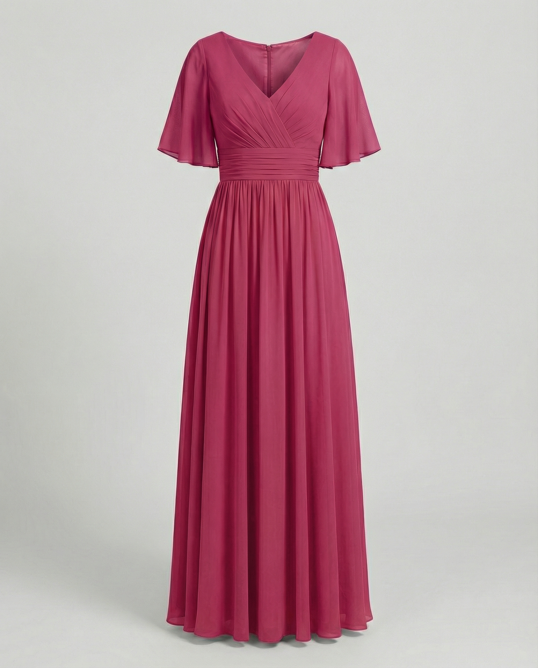 Nord Taschen | Kleid Fließendes V-Ausschnitt Chiffonkleid für Damen