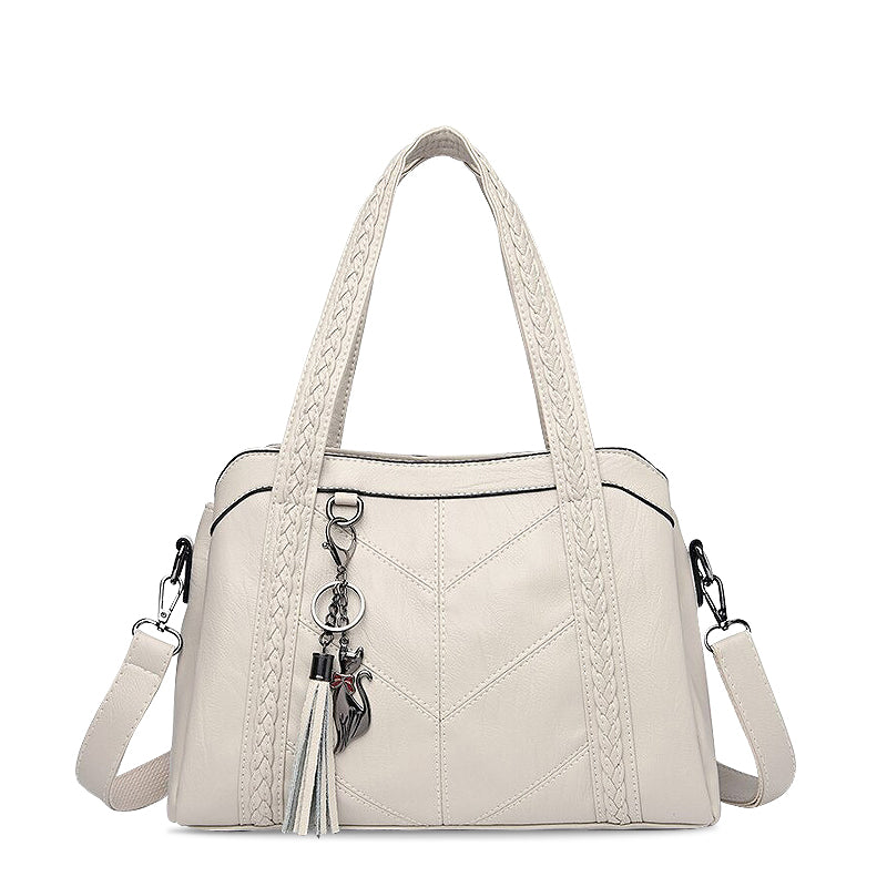 Nord Taschen | Vegane Rindsleder Umhängetasche, Geflochtene Schultertasche