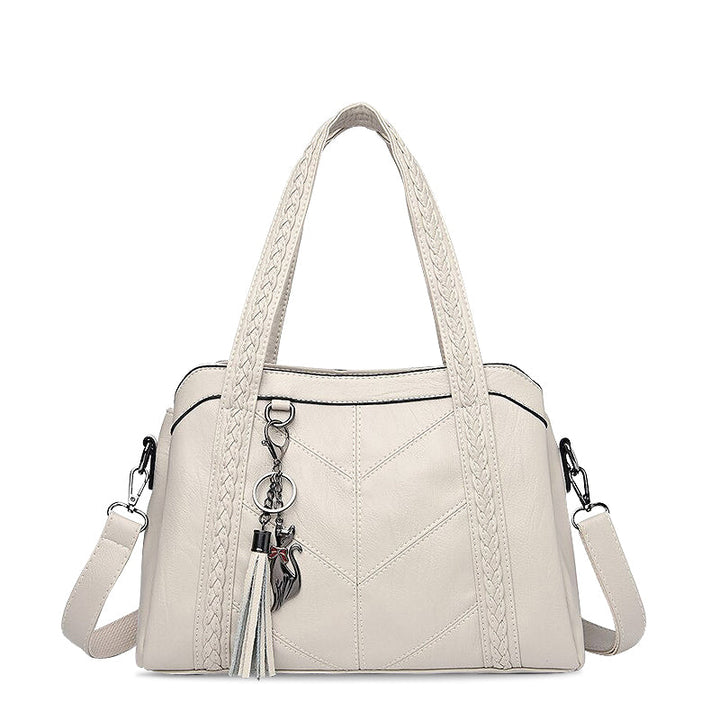 Nord Taschen | Vegane Rindsleder Umhängetasche, Geflochtene Schultertasche