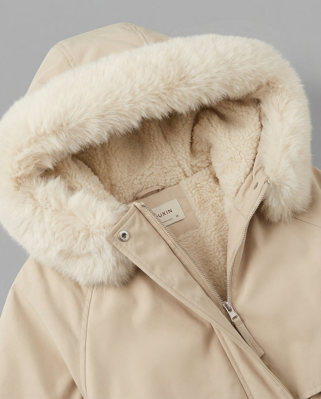 Warme Pelz Winterjacke Damen