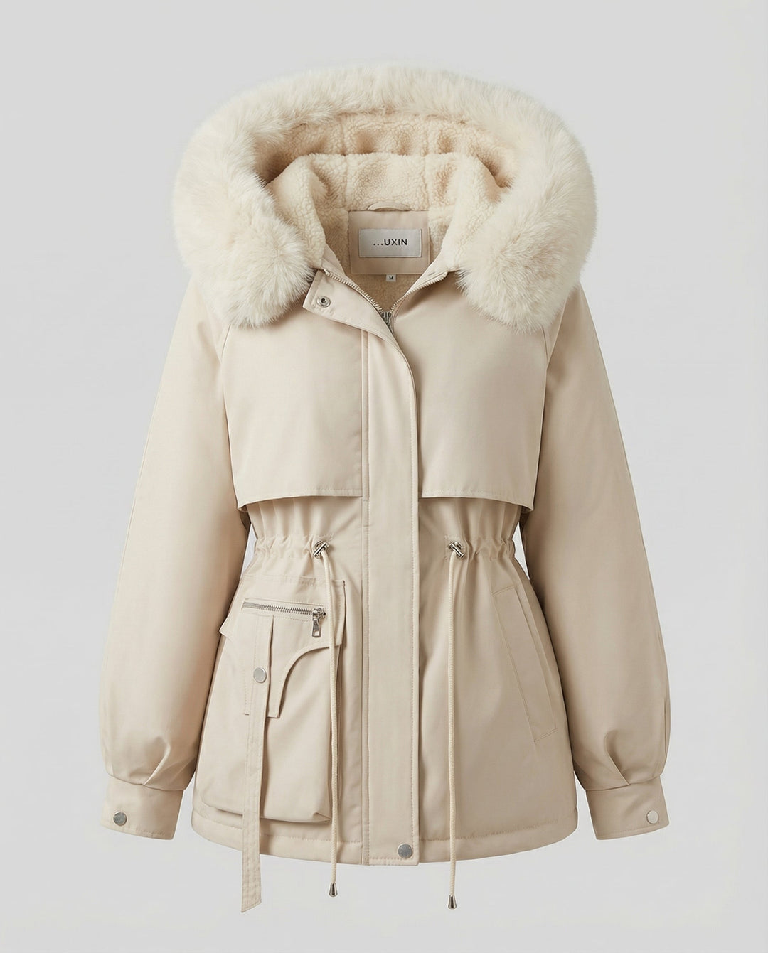 Warme Pelz Winterjacke Damen