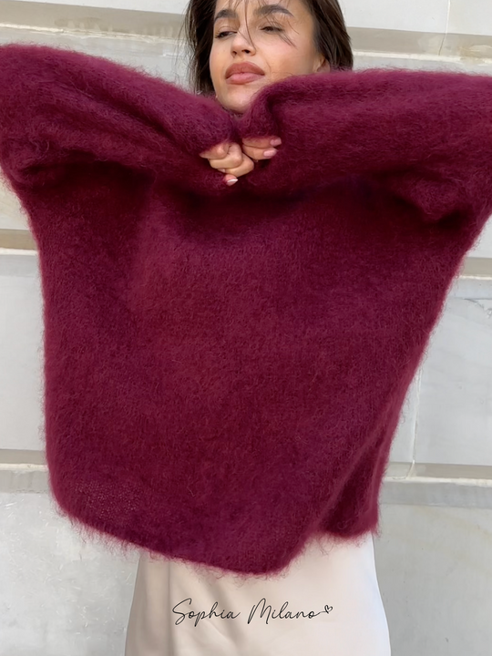 Mohair Crewneck Pullover Avellé