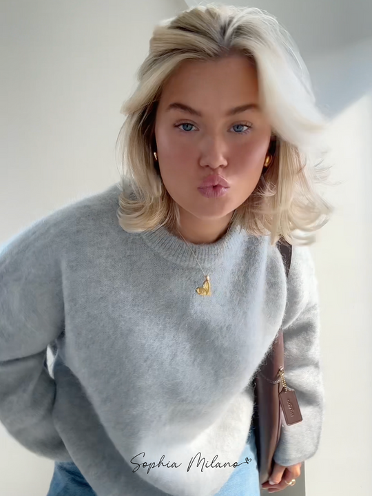 Mohair Crewneck Pullover Avellé