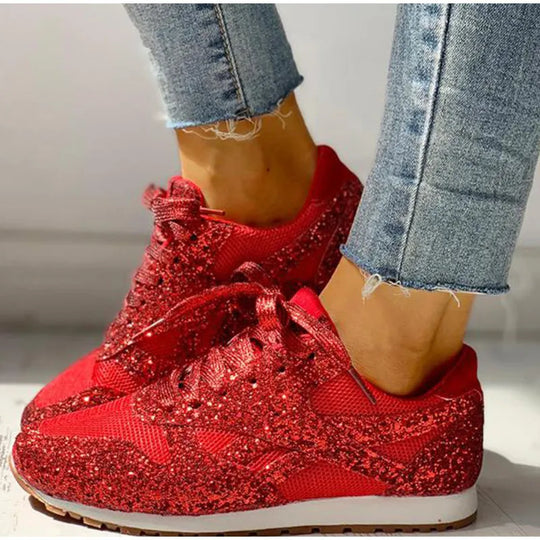 Sportschuhe mit Pailletten In Glitzer