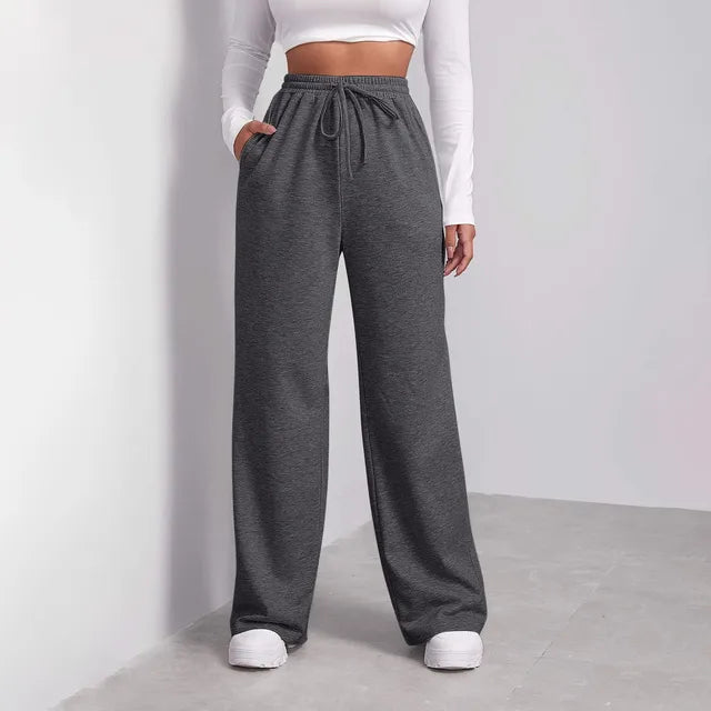 Legere Hoch Taillierte Weite Jogginghose
