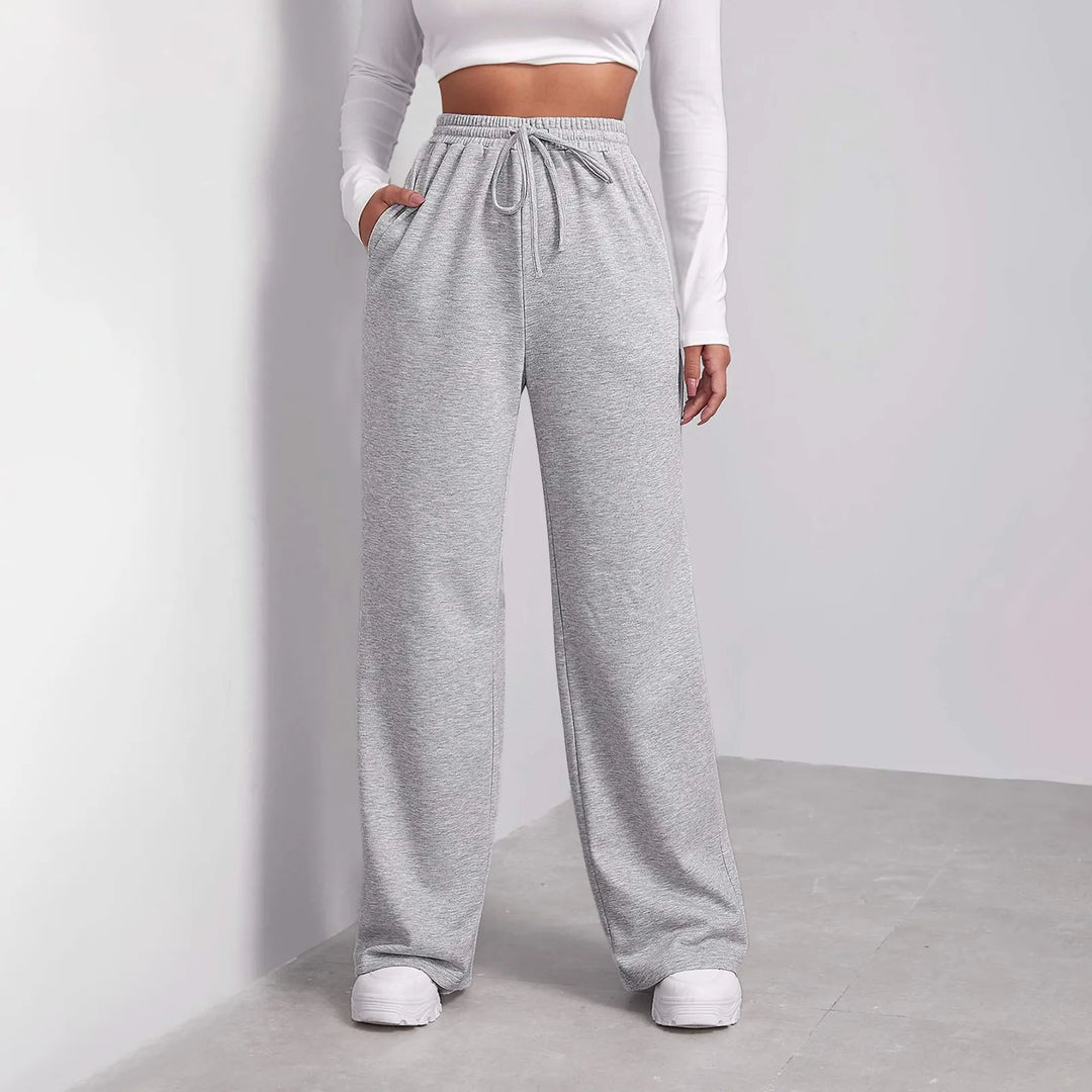 Legere Hoch Taillierte Weite Jogginghose