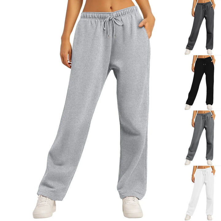 Legere Hoch Taillierte Weite Jogginghose