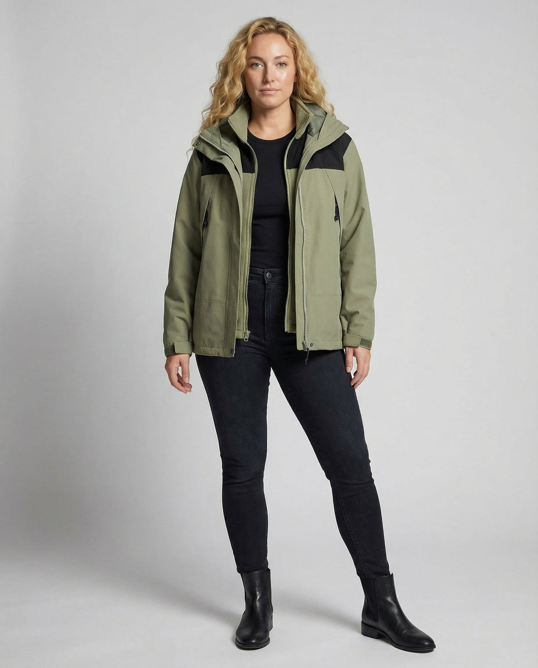 Warme Damen Winterjacke Fleece