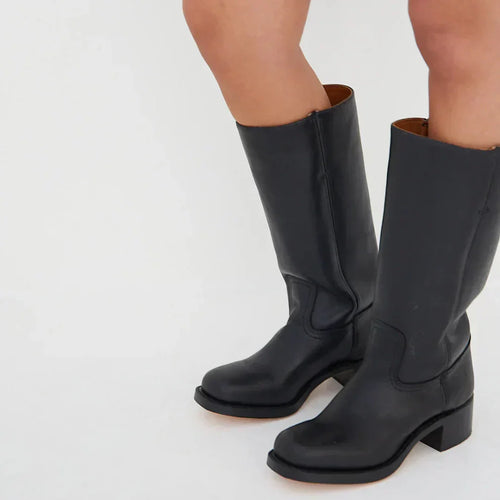 Klassische Damenstiefel Mit Blockabsatz Für Damen - Arvani