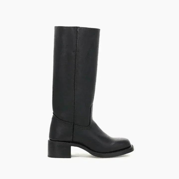 Klassische Damenstiefel Mit Blockabsatz Für Damen