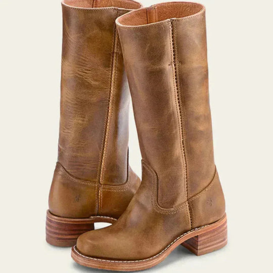 Klassische Damenstiefel Mit Blockabsatz Für Damen - Arvani
