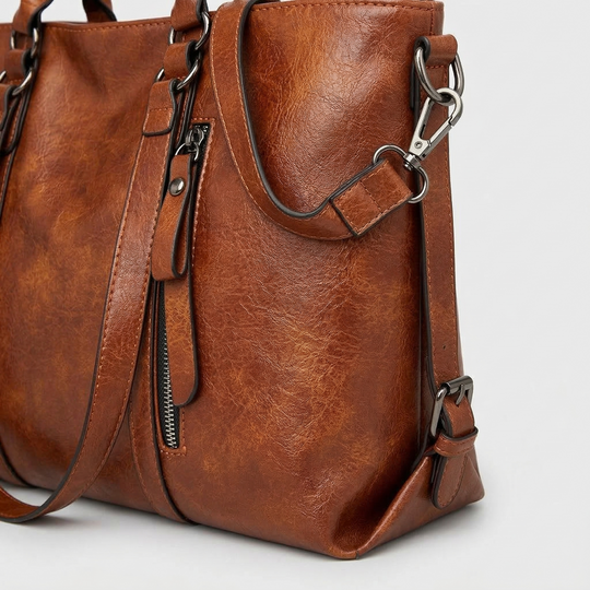 Nord Taschen | Große Vegane Leder Arbeits Tasche mit Crossbody Tragegurt