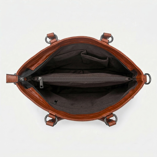 Nord Taschen | Große Vegane Leder Arbeits Tasche mit Crossbody Tragegurt