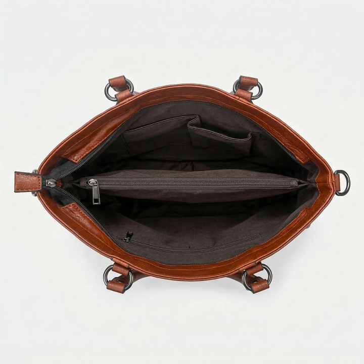 Nord Taschen | Große Vegane Leder Arbeits Tasche mit Crossbody Tragegurt