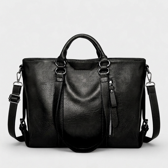 Nord Taschen | Große Vegane Leder Arbeits Tasche mit Crossbody Tragegurt