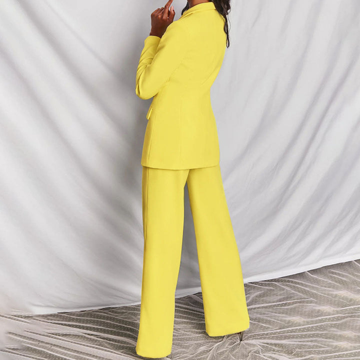 2-Teilige Set Blazer & Weite Hose Damen