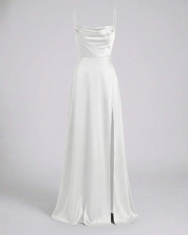 Elegantes Seiden Maxikleid Damen