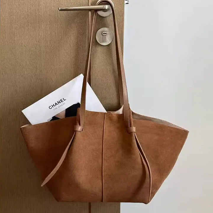 Nord Taschen | Große Wildleder Tragetasche, Übergroße Schultertasche für Frauen