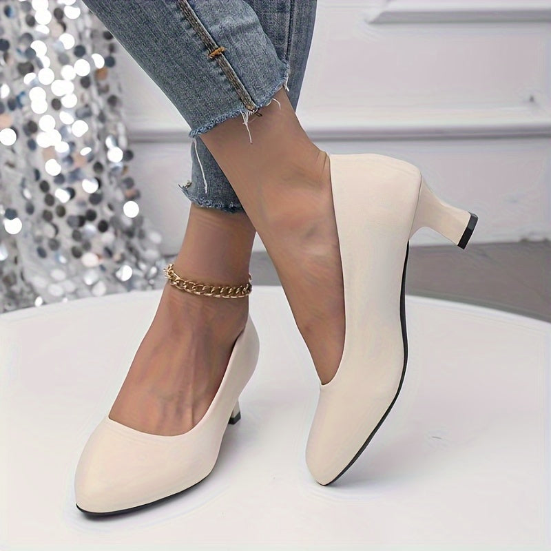 Stilvolle Damen Pumps mit Spitzem Zeh und Blockabsatz