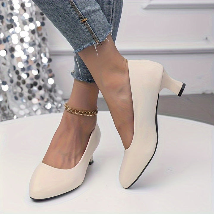 Stilvolle Damen Pumps mit Spitzem Zeh und Blockabsatz